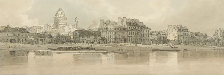Utsikt över Pantheon tagen från Arsenalen, 1802 (wc med etsning på papper)